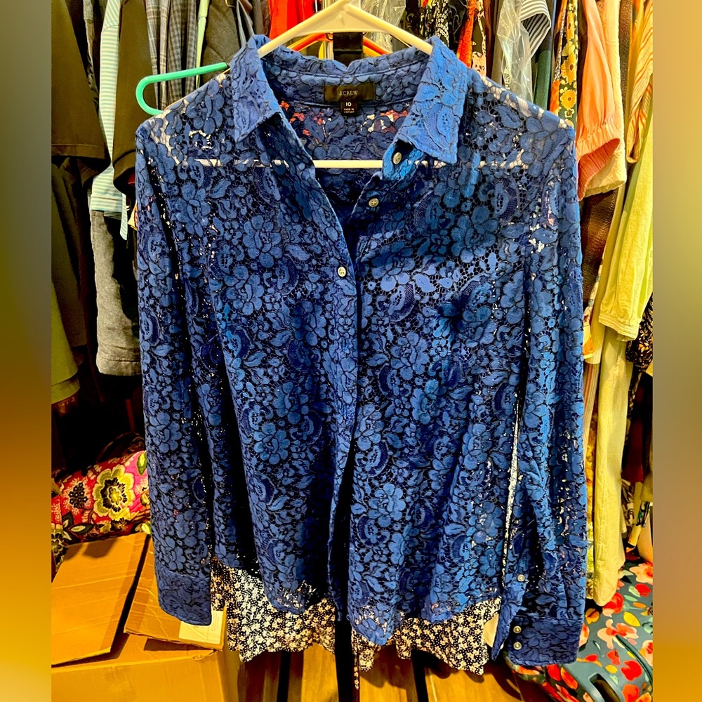 New J.Crew lace top